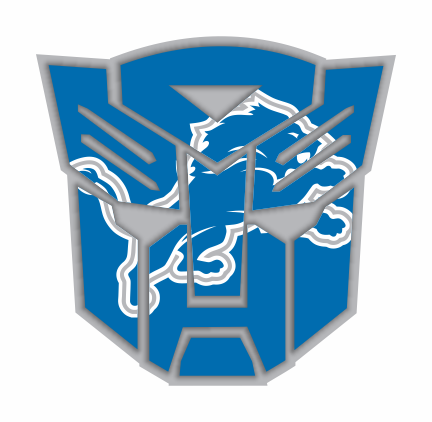 Autobots Detroit Lions logo iron on paper